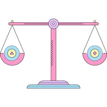Scale icon weigh measuring vector on white Stock Illustration