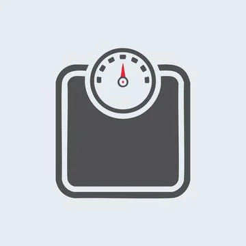 Scale icon for weight management. Simple vector illustration of a scale ico.. Stock Illustration