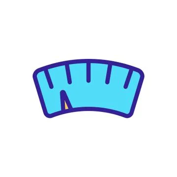 Scale indicator icon vector. Isolated contour symbol illustration Illustrazione stock