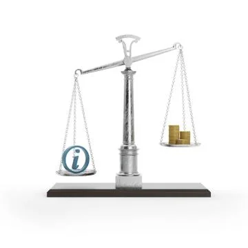 Scale with information symbol 库存插图