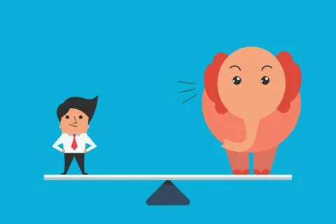 Scale of man Stock Illustration