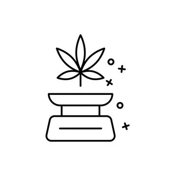 Scale marijuana icon. Element of narcotic Stock Illustration