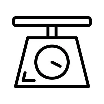 Scale measurement weigh e commerce icon Stock Illustration