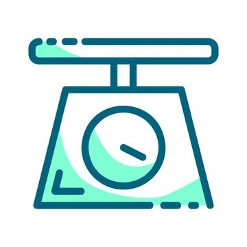 Scale measurement weigh e commerce dual tones icon. Stock Illustration