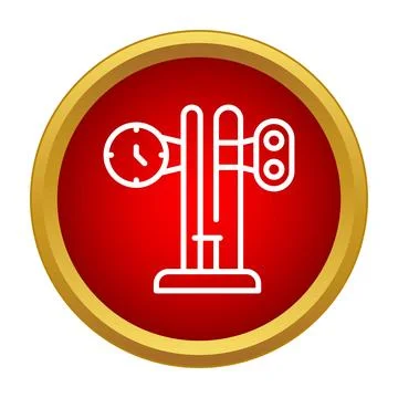 Scale measuring device for industrial weight analysis Illustrazione stock