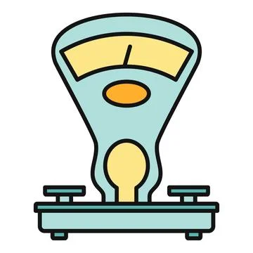 Scale measuring weight with balanced traditional mechanism Stock Illustration