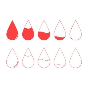 Scale with menstrual drops isolated set. For packaging design Stock Illustration