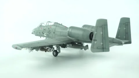 A Scale Model Of The American A-10 Warthog Attack Aircraft. Stock Footage 341485356