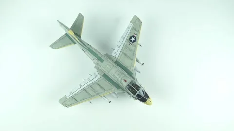 A Scale Model Of The American EA-6B Carrier-Based Aircraft. Stock Footage 341094667