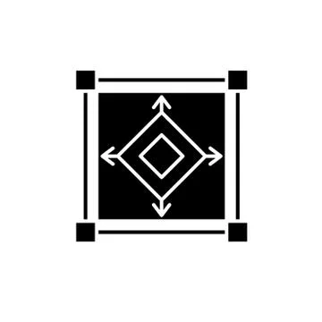 Scale model black icon, vector sign on isolated background. Scale model concept Stock Illustration