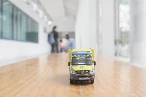 Scale of model Emergency ambulance  4 may 2019 写真素材