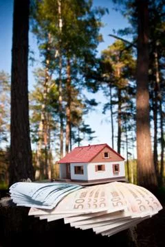 A scale model of the house Fotos de archivo
