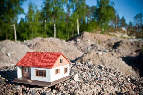 A scale model of the house Foto stock