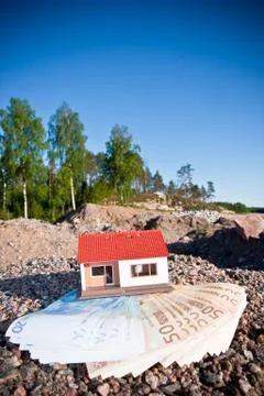 A scale model of the house Foto stock