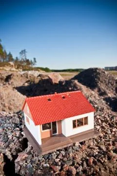 A scale model of the house Foto stock