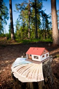 A scale model of the house Foto stock