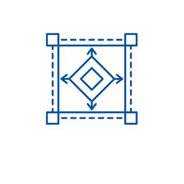 Scale model line icon concept. Scale model flat vector symbol, sign, outline Ilustración de archivo