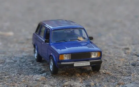 A scale model of the Soviet car (LADA) Stock Photos
