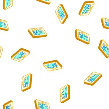 Scale model toy isometric icon seamless pattern Illustrazione stock