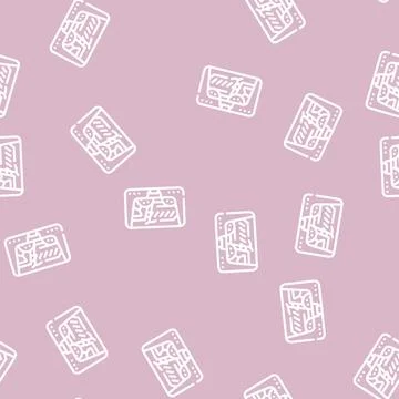 Scale model toy line vector seamless pattern Illustrazione stock