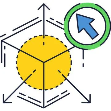 Scale modification icon flat vector web framework Stock Illustration