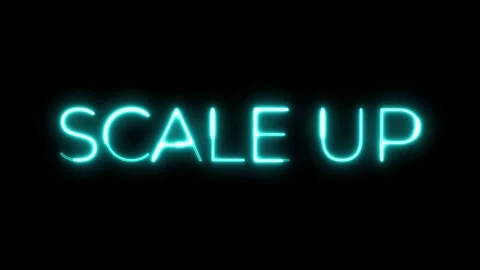 Scale Up Neon Text Animation 库存影片 318339246