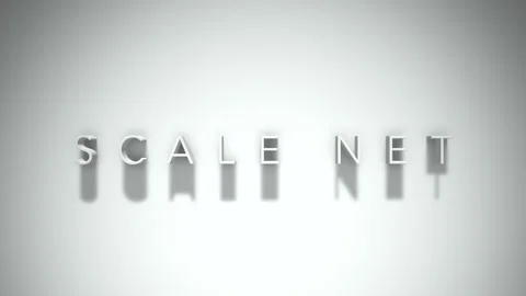 Scale net 3D title animation with shadows on a white background Vídeos de archivo 297456825