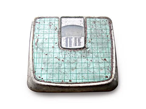 Scale, old, long, close, damaged, weight, antique Stock Photos