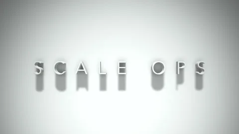 Scale ops 3D title animation with shadows on a white background Stock Footage 297456826