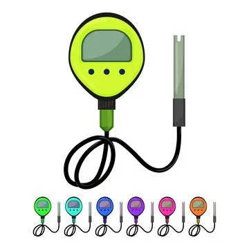 Scale ph meter color icon vector graphic Stock Illustration