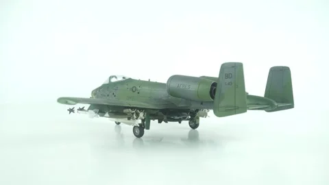 Scale Replica Of The A-10 Warthog Attack Aircraft On Chassis Close Up. 動画素材 314599149