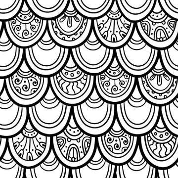 Scale seamless pattern. Illustrazione stock