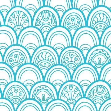Scale seamless pattern. Illustrazione stock