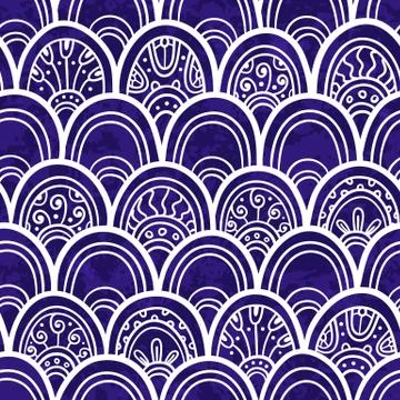 Scale seamless pattern. Stock Illustration