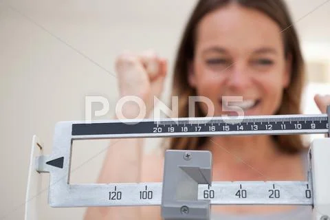 Scale showing weight loss Stock Photos