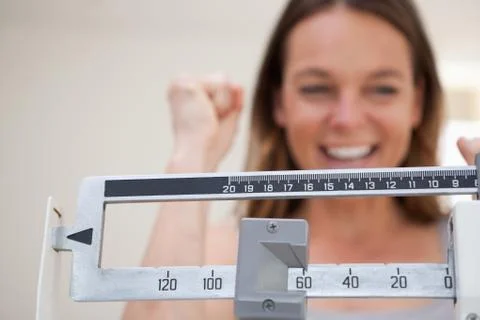 Scale showing weight loss Stock Photos