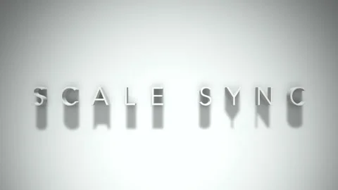 Scale sync 3D title animation with shadows on a white background Vídeo Stock 297456847
