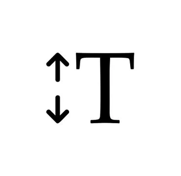 Scale, text icon. Simple glyph vector of text editor set icons for UI and UX, Stock Illustration