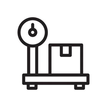 Scale thin line icon Illustrazione stock