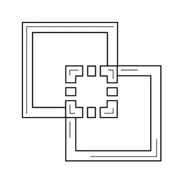 Scale tool line icon. Illustrazione stock