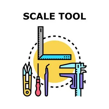 Scale tool vector concept measuring instrument engineering Stock Illustration