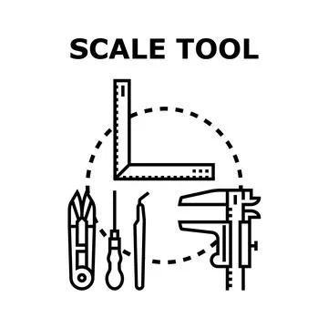 Scale tool vector concept measuring instrument engineering Stock Illustration