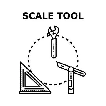 Scale tool vector design concept illustration Stock Illustration