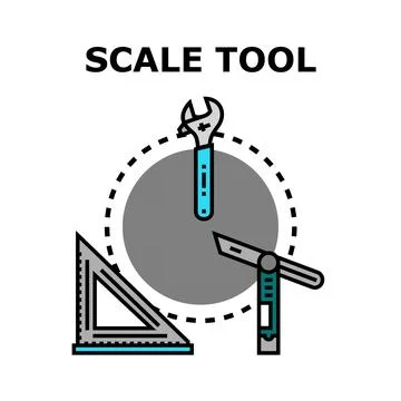 Scale tool vector design concept illustration Stock Illustration