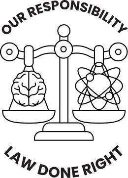 A scale with two brains on one side and a heart on the other Stock Illustration