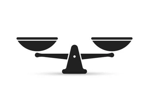 Scale vector icon of weight or justice scales Stock Illustration