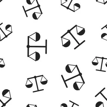 Scale weigher seamless pattern background. Business concept vector illustrati Illustrazione stock