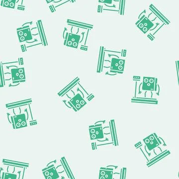 Scale weight cardboard box character glyph seamless pattern Illustrazione stock