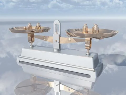 Scale with weights Stock Illustration