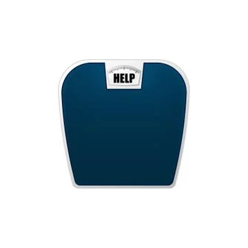 Scale with word HELP. Vector illustration. Stock Illustration